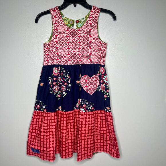 The Unbroken Circle Girls Large* Reversible Dress Heart Pockets Handmade in USA - Picture 3 of 13